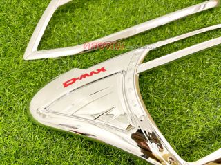 ครอบไฟหน้า Isuzu D-max 2012 (V.2) ชุบโครเมี่ยมโลโก้แดง