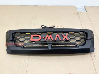 กระจังหน้า Isuzu D-max 2016-2018 โลโก้ดำ+ส้ม (LA) มีไฟ
