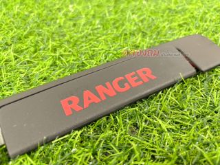 ครอบมือจับเปิดท้าย Ford RANGER 2012-2018 (V.2) ผิวดำ โลโก้แดง (AOS)
